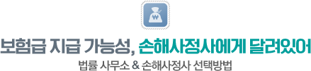 보험급 지급 가능성, 손해사정사에게 달려있어